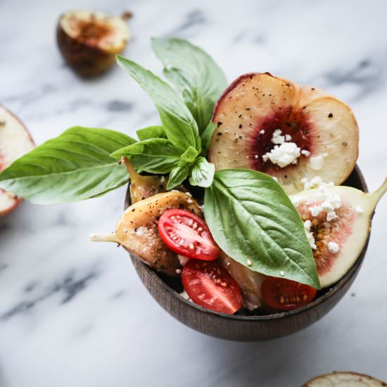 Roasted White Peach & Fig Salad