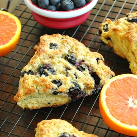 Honey Orange Blueberry Scones