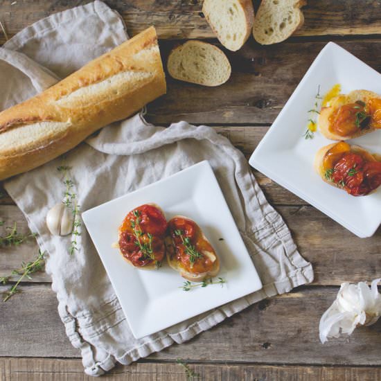 Garlic + Thyme Roasted Tomatoes