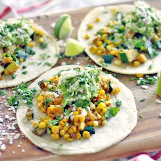 Zucchini and Corn Tacos