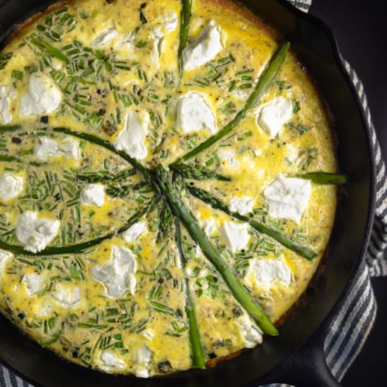 Asparagus and Goat Cheese Frittata