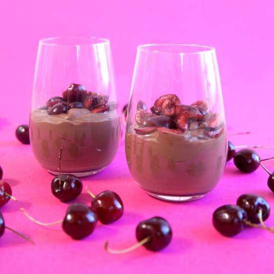 Chocolate Cherry Chia Pudding