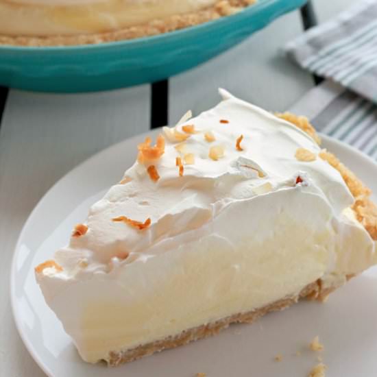 No Bake Pina Colada Pie