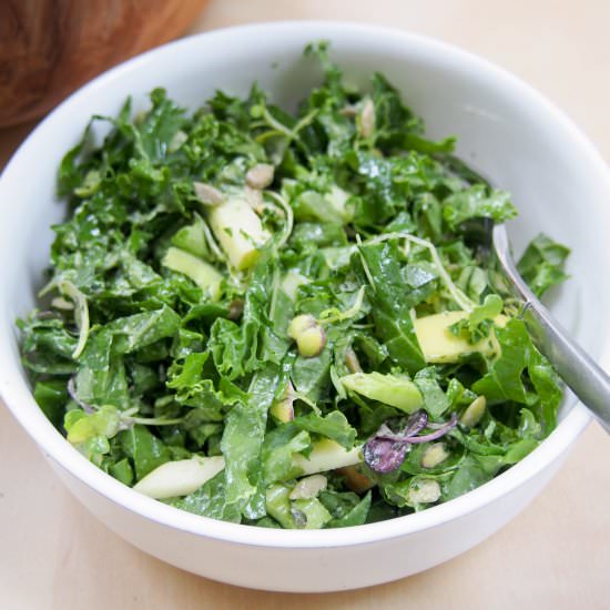 Super green kale salad