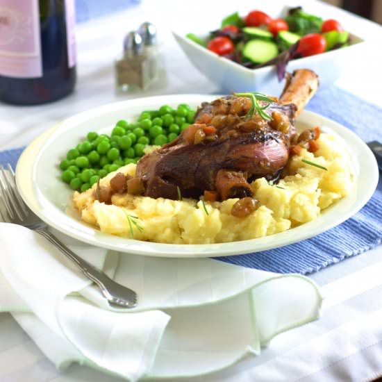 Garlic Braised Lamb Shank
