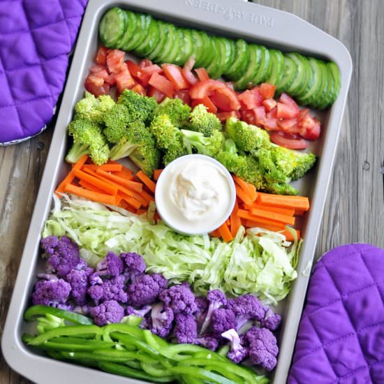 Raw vegetable salad