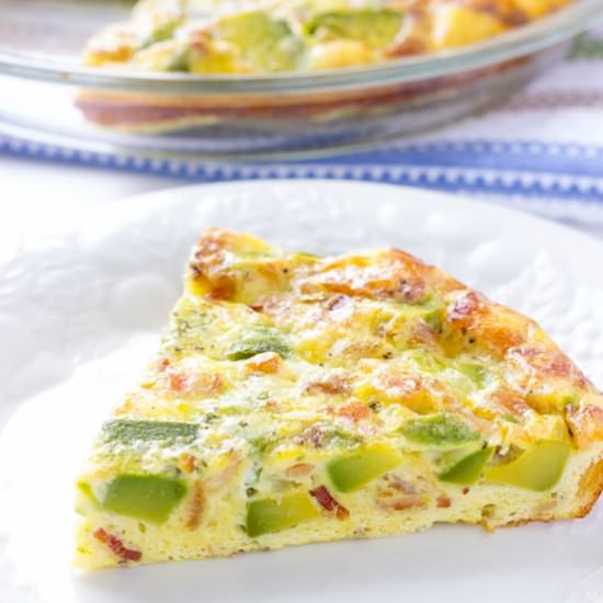 Avocado Bacon Crustless Quiche