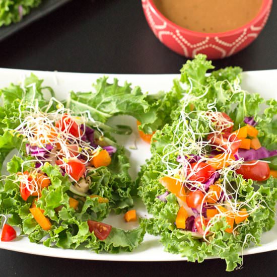 Kale Wraps with Spicy Chickpeas