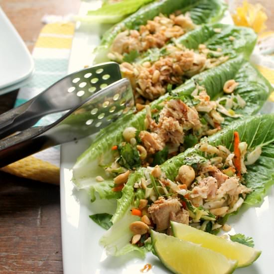 Asian Inspired Tuna Lettuce Wraps