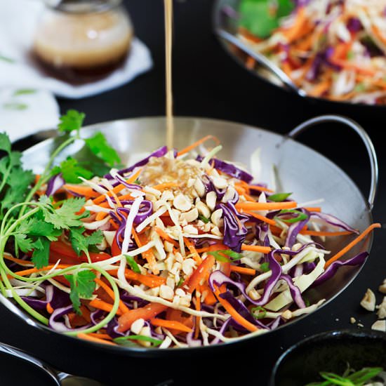 Asian Slaw w/ Peanut Ginger Dressing