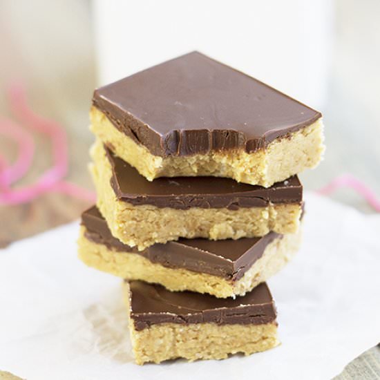 No Bake Chocolate Peanut Butter Bar