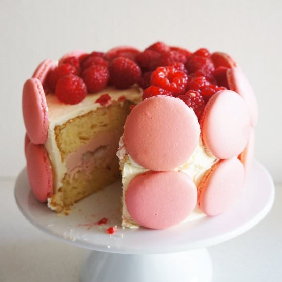 Raspberry, Lychee and Vanilla Cake