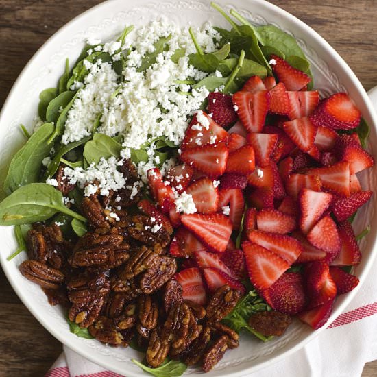 Strawberry + Maple Pecan Salad