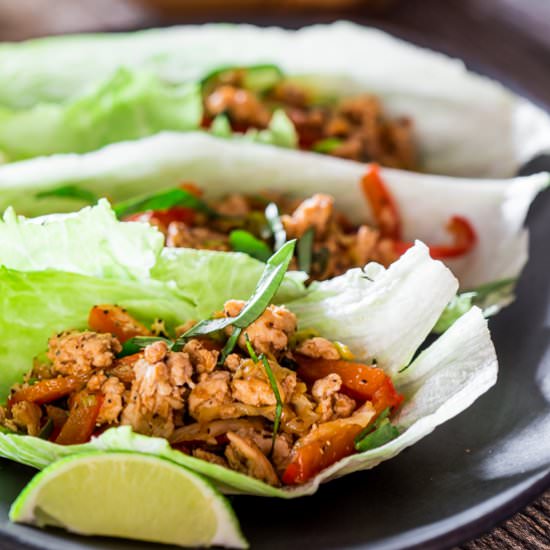 Thai Chicken Lettuce Wraps