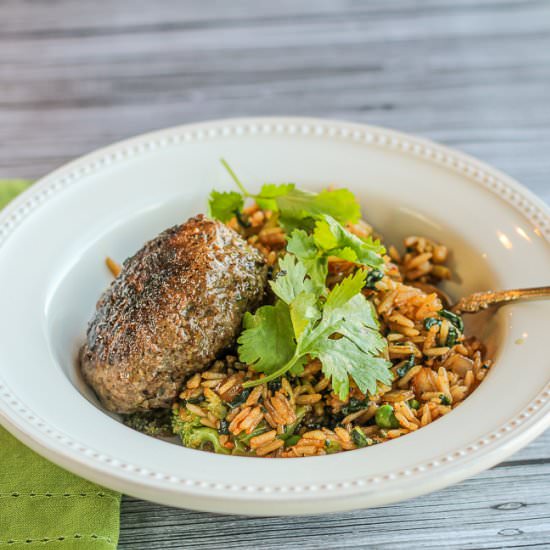 Thai Burgers with Fried Rice