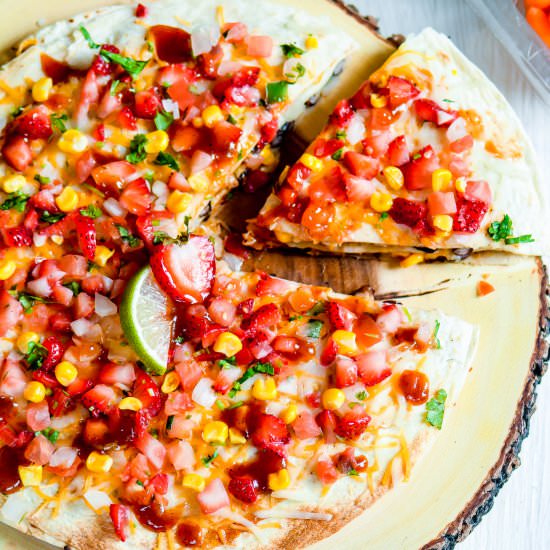 Layered BBQ Chicken Quesadilla