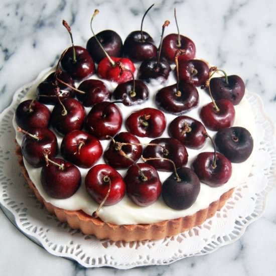 Cherry Almond Mascarpone Tart