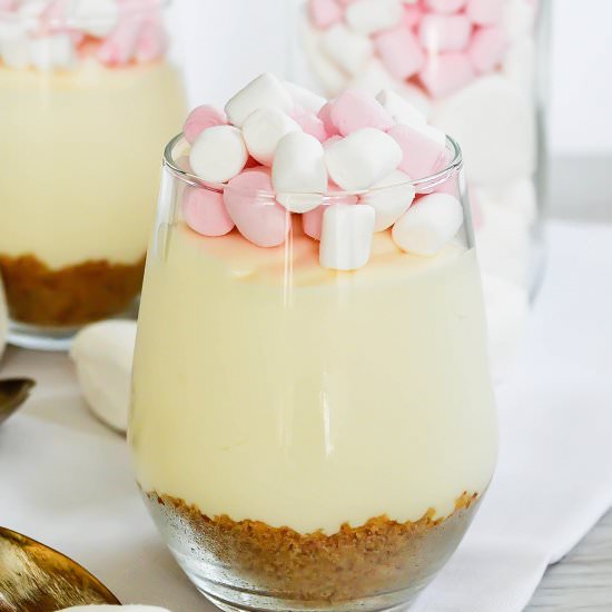 No Bake Marshmallow Cheesecake