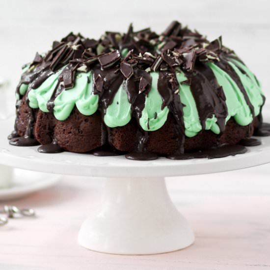 Grasshopper Bundt Cake