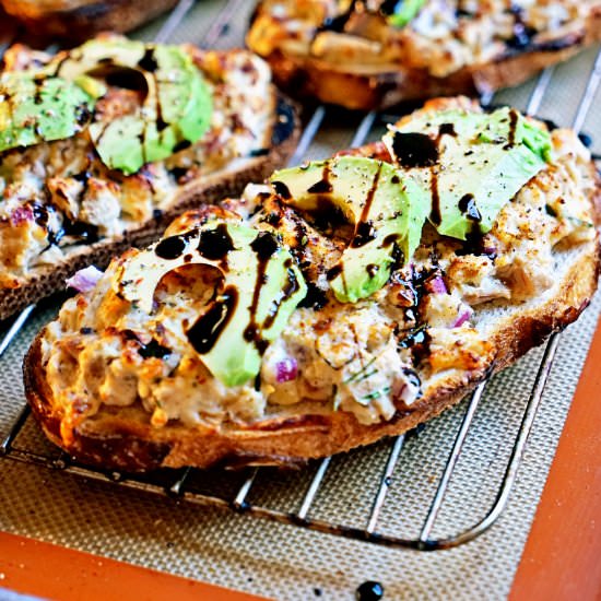 Open Faced Gruyere Chicken Melt