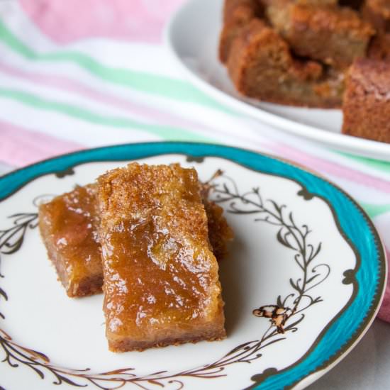Rhubarb Blondies