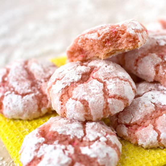 Pink Lemonade Crinkle Cookies