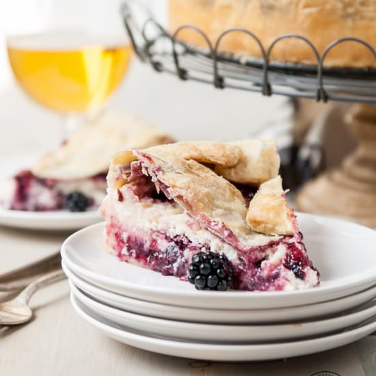 Blackberry Beer Cheesecake Tart