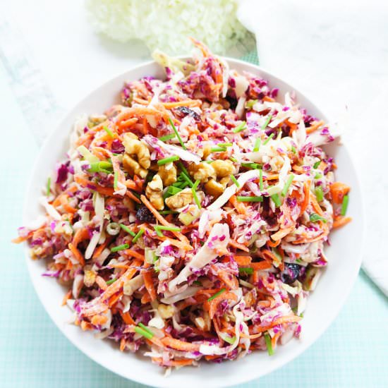 Creamy Cranberry & Walnut Coleslaw