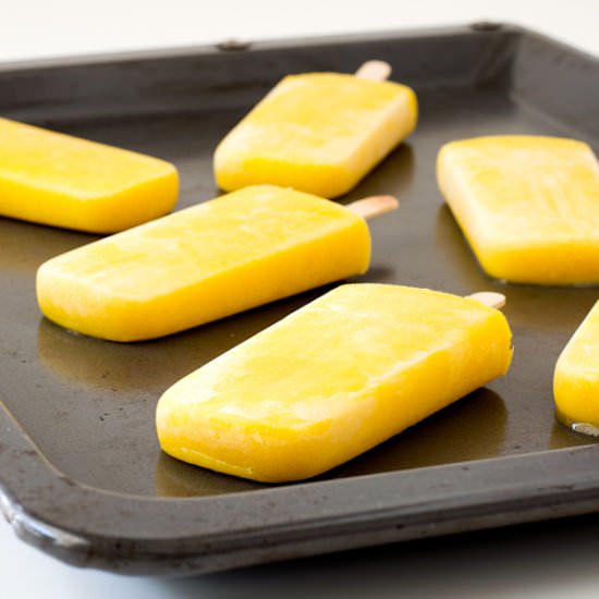 Mango Coconut Popsicles