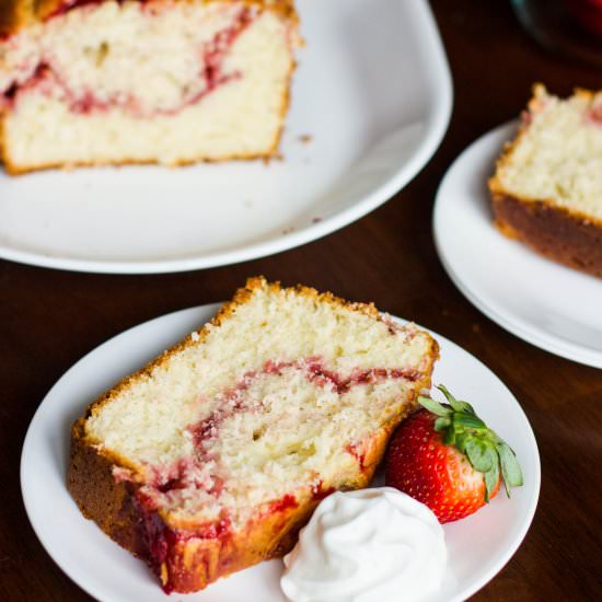 Strawberry Swirl Pound Cake