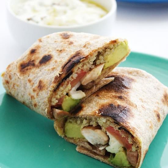 Quinoa Wraps with Onion Dip