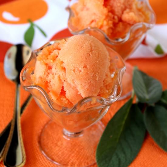Peach and Sage Sorbet