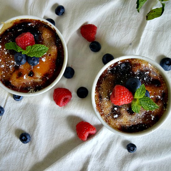 Vegan Crème Brûlée for Two