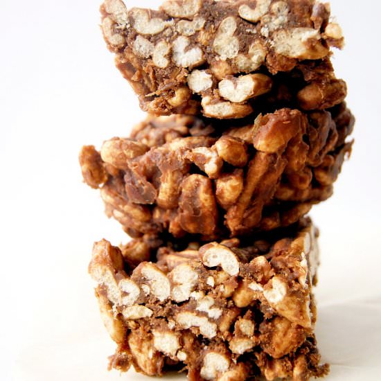 Peanut Butter Puffed Wheat Squares