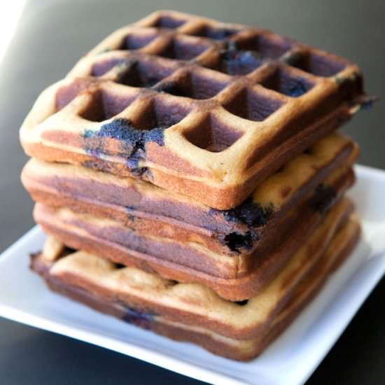Blueberry Cashew Waffles