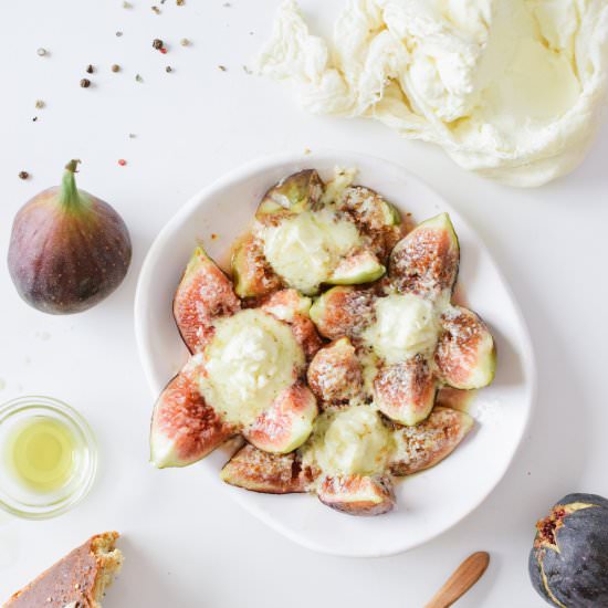 Pepper & Honey Ricotta Stuffed Figs