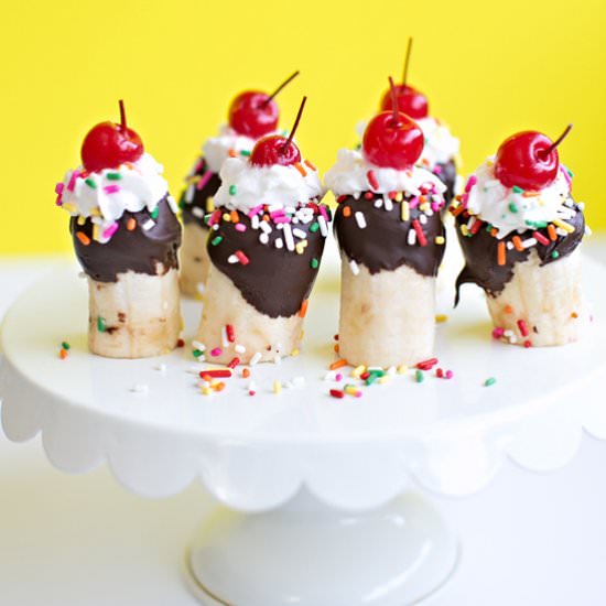 Easy Mini Banana Splits