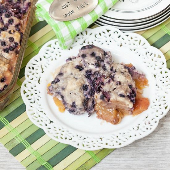 Peach Cobbler & Blueberry Biscuits