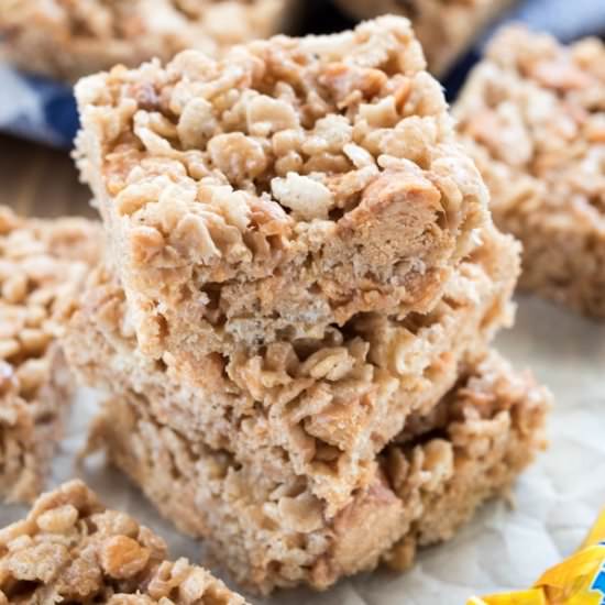 Butterfinger Rice Krispie Treats
