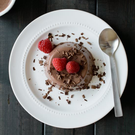 Chocolate Almond Milk Panna Cotta