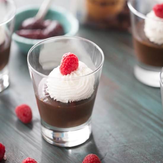 Raspberry Mocha Chocolate Pudding