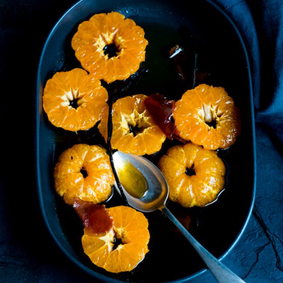 Caramel Poached Clementines