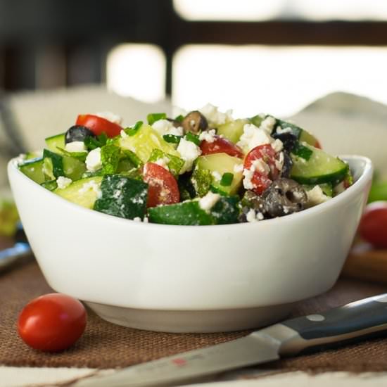 Cucumber Tomato and Feta Salad