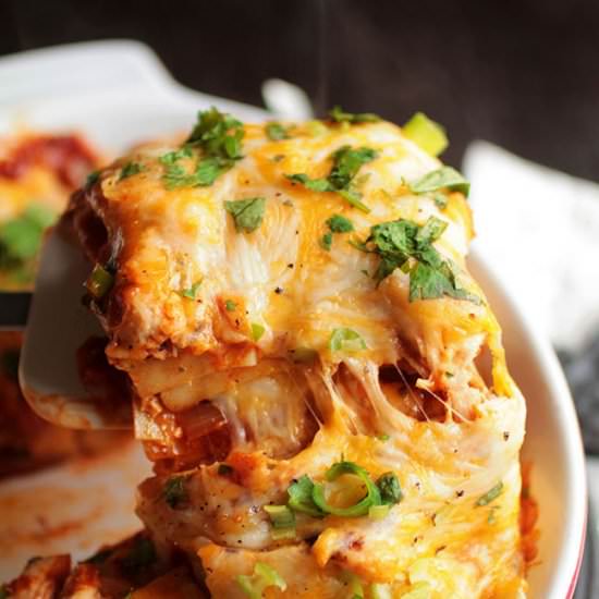 Chicken Enchilada Lasagna