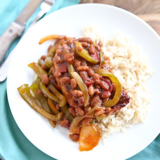 Smothered Grilled Pork Chops