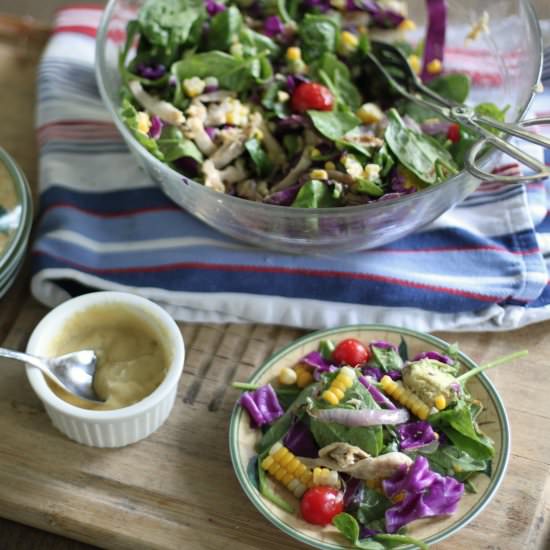 Fiesta Cabbage Chicken Corn Salad