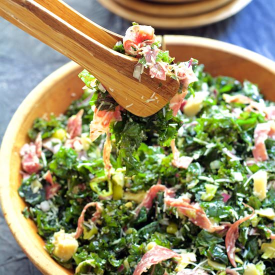 Massaged Kale Antipasto Salad