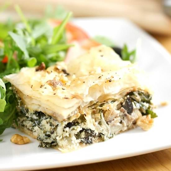 Kale and Mushroom Baklava