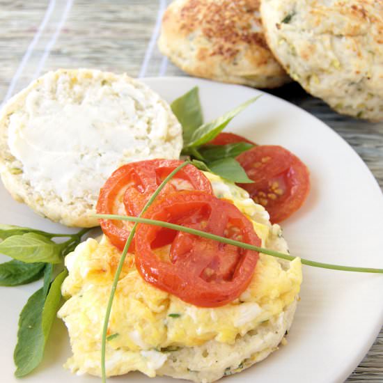Zucchini Biscuits w/Basil & Parm