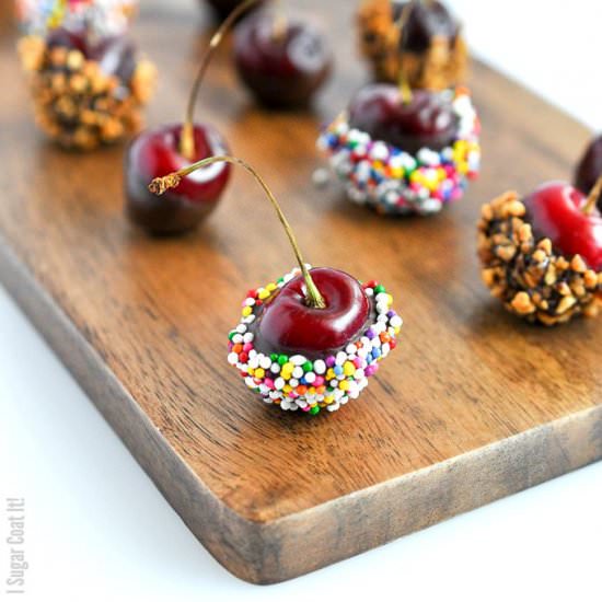 Chocolate-Dipped Champagne Cherries